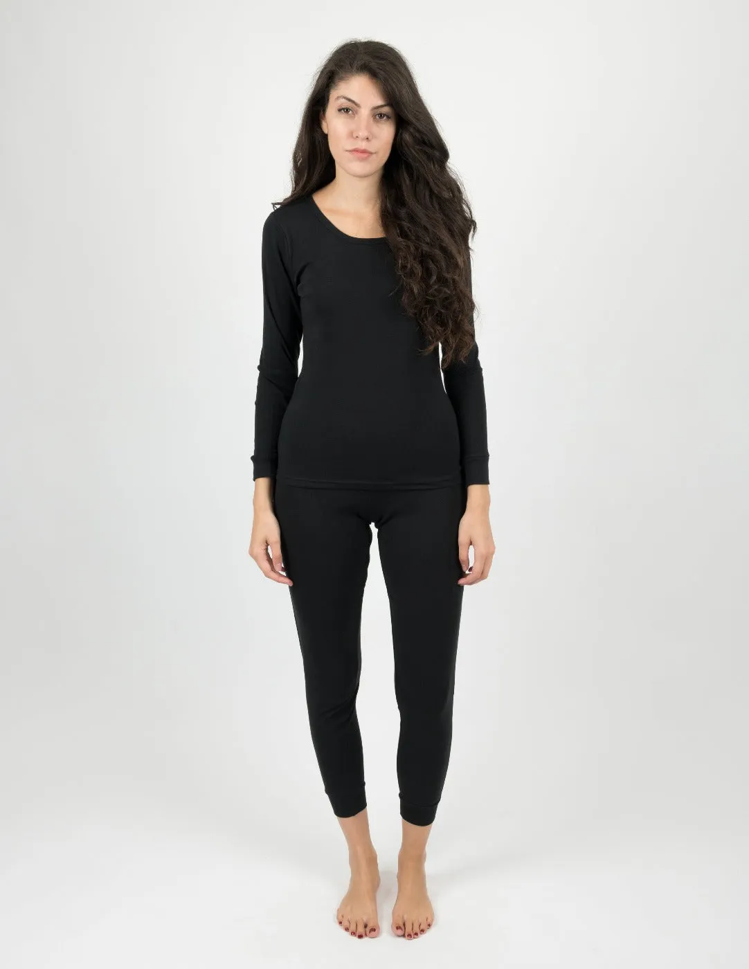 Women's Solid Black Pajamas
