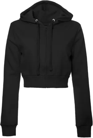 Women's Solid Fleece Long Sleeve Zip Up Crop Hoodie Jacket 2024 Fall Trendy Cropped Hoodie Sweatshirts Preppy Clothes