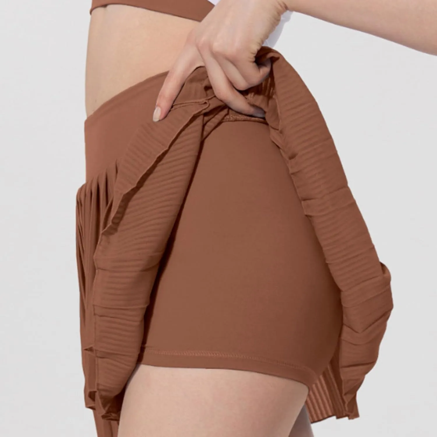 Womens Tennis Dress High Elastic Waisted Fake 2 Piece Anti-Exposed Tennis Skirt Casual Athetic Workout Pleated Lined Skort