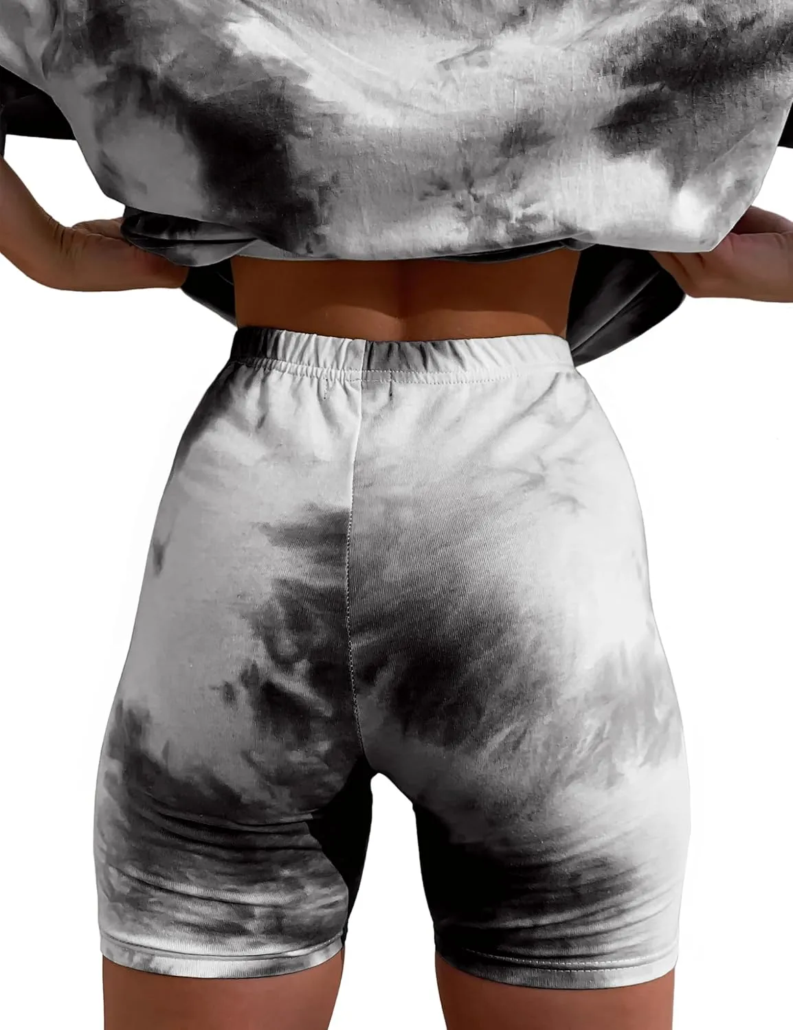 Women's Tie-Dye Set Two-Piece Outfits Summer - Casual Two Piece Short Set Short Sleeve T Shirts