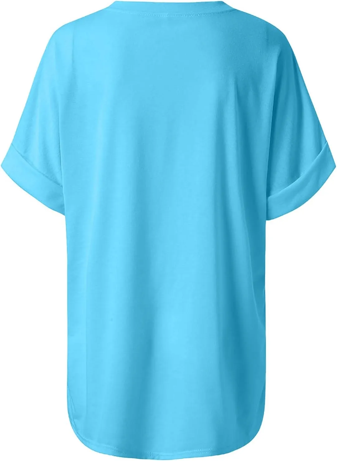 Womens Tops Casual Gradient T-Shirt Comfy Loose Tees V-Neck Tunic Top Short Sleeve Shirts Stripe Pullover Blouse