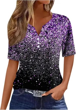 Womens Trendy 2024 Short Sleeve Tops Summer Blouses Shirts Vacation Tshirts Tee Dressy Causal Ladies Clothing