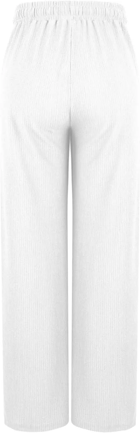 Women's Wide Leg Lounge Pants Elastic Waist Ultra Stretch Knit Pants Drawstring Pajama Bottoms Comfy Pants