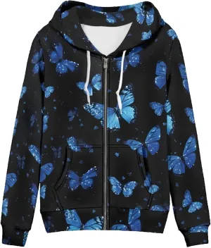 YEXIATODO Women's Zip Up Hoodies Long Sleeve Hooded Sweatshirt Jacket