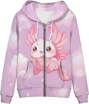 YEXIATODO Women's Zip Up Hoodies Long Sleeve Hooded Sweatshirt Jacket