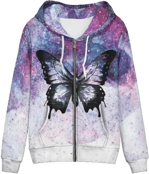 YEXIATODO Women's Zip Up Hoodies Long Sleeve Hooded Sweatshirt Jacket