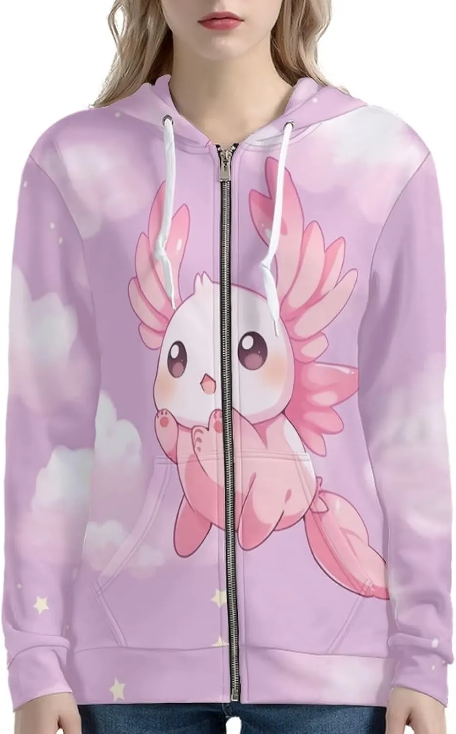 YEXIATODO Women's Zip Up Hoodies Long Sleeve Hooded Sweatshirt Jacket