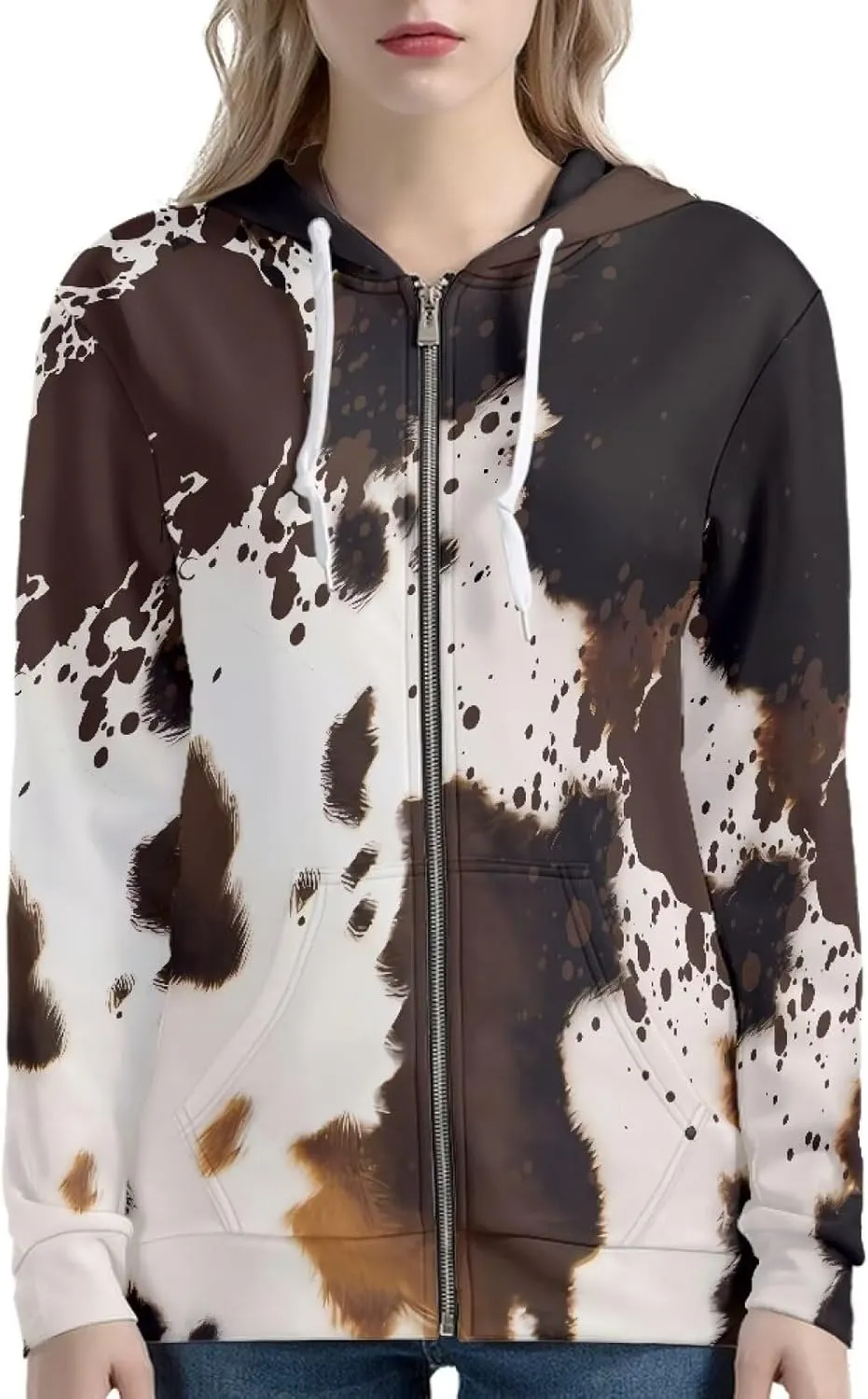 YEXIATODO Women's Zip Up Hoodies Long Sleeve Hooded Sweatshirt Jacket