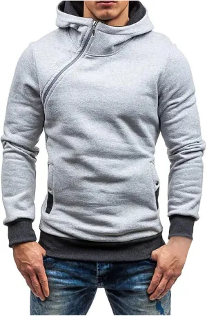 Ymosrh Mens Coats Winter Men's Casual Camouflage Sports Sweatshirt Long Sleeve Zipper Hooded Jacket Coat