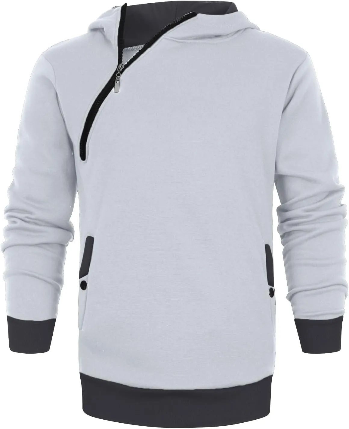 Ymosrh Mens Coats Winter Men's Casual Camouflage Sports Sweatshirt Long Sleeve Zipper Hooded Jacket Coat