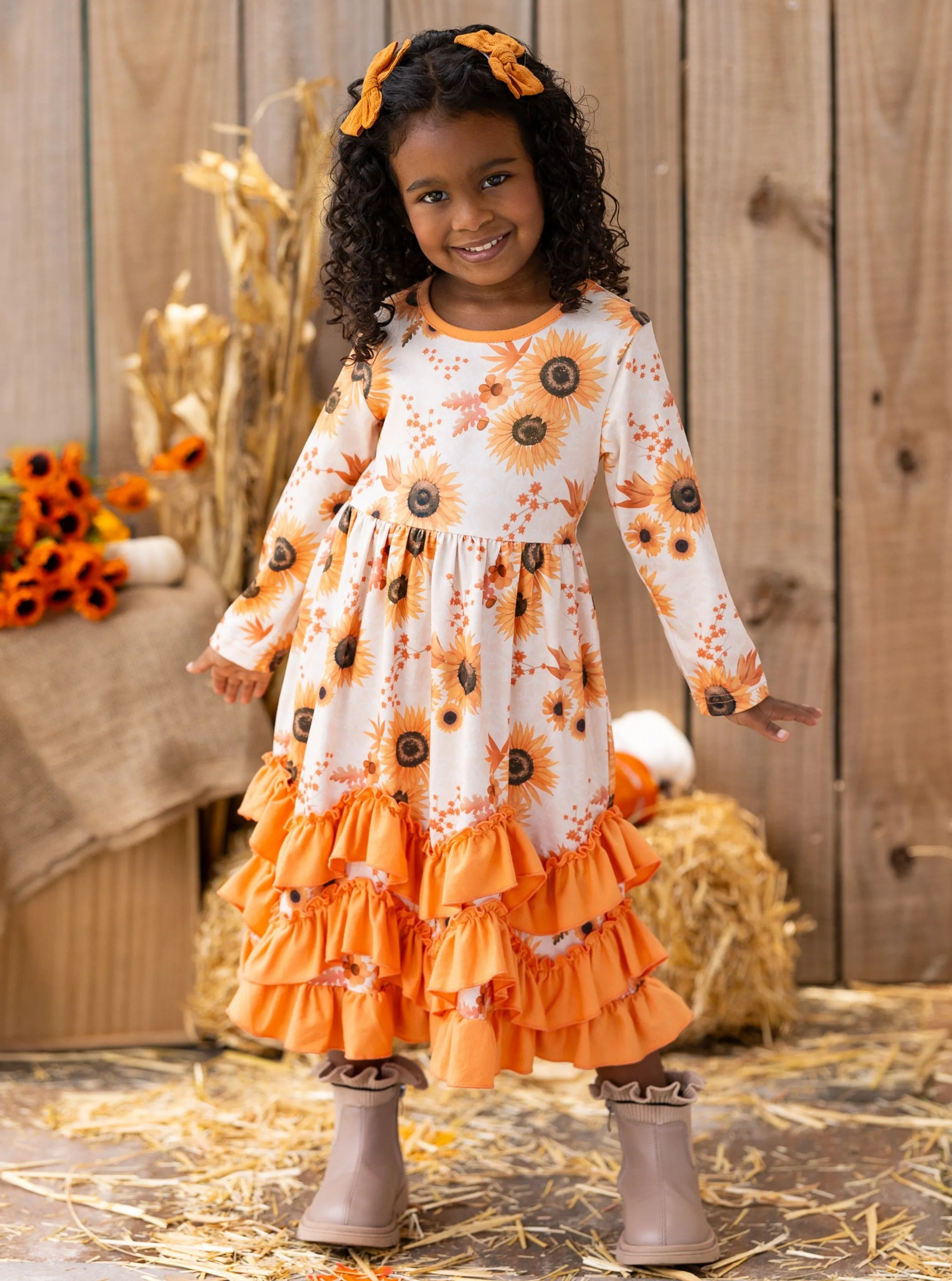 You Autumn Know Floral Tiered Ruffle Dress