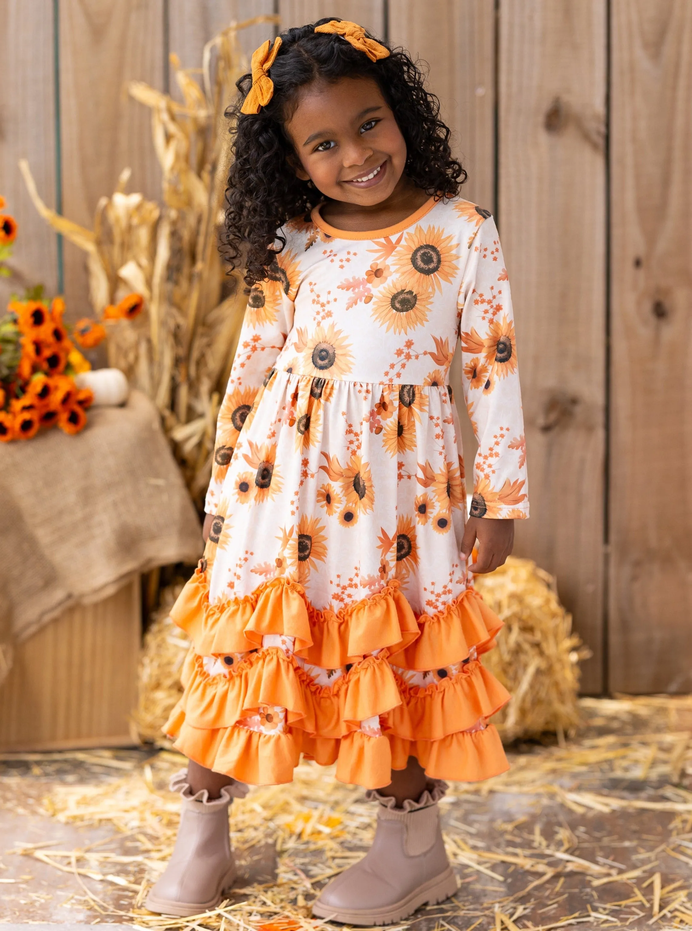 You Autumn Know Floral Tiered Ruffle Dress