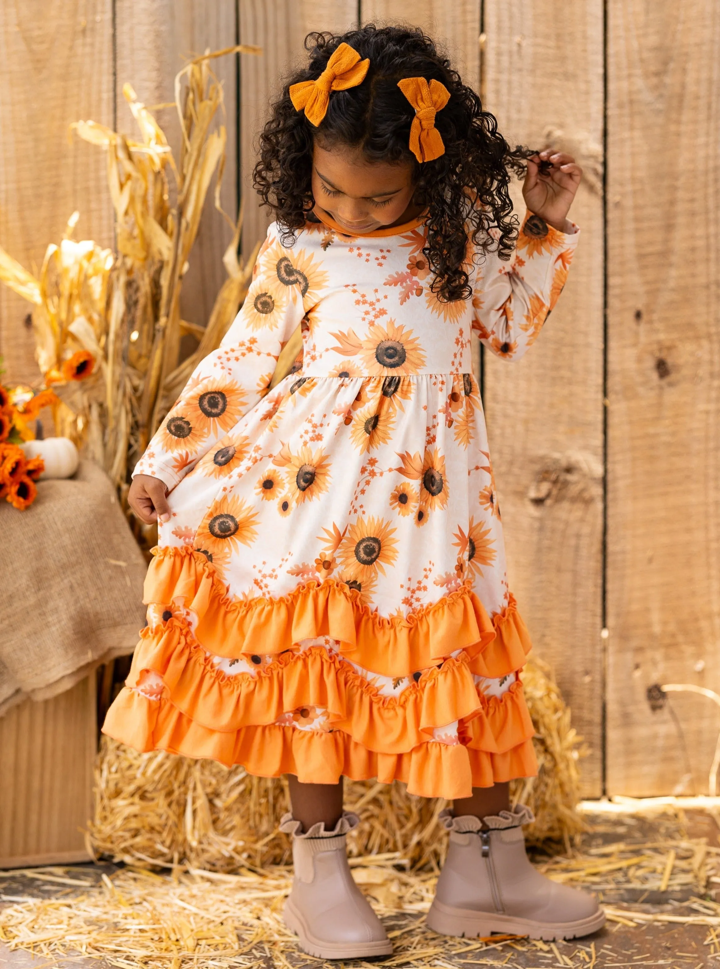 You Autumn Know Floral Tiered Ruffle Dress