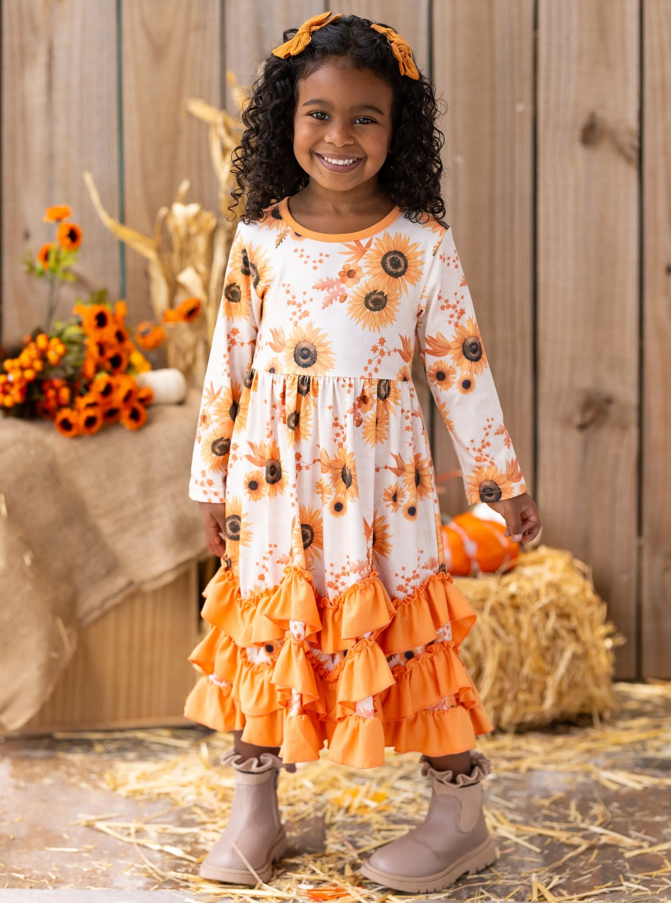 You Autumn Know Floral Tiered Ruffle Dress