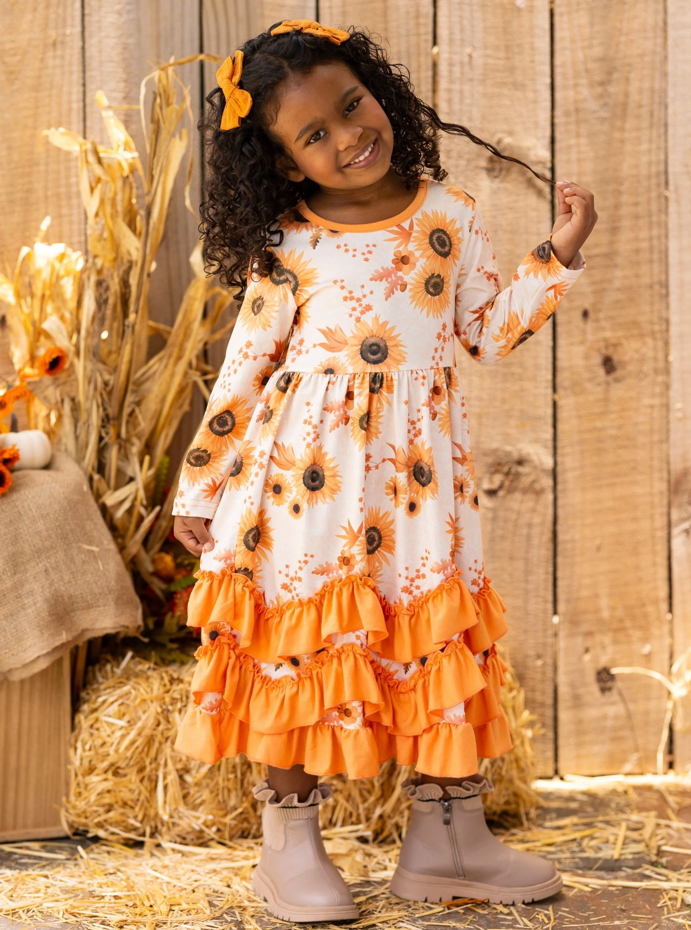 You Autumn Know Floral Tiered Ruffle Dress