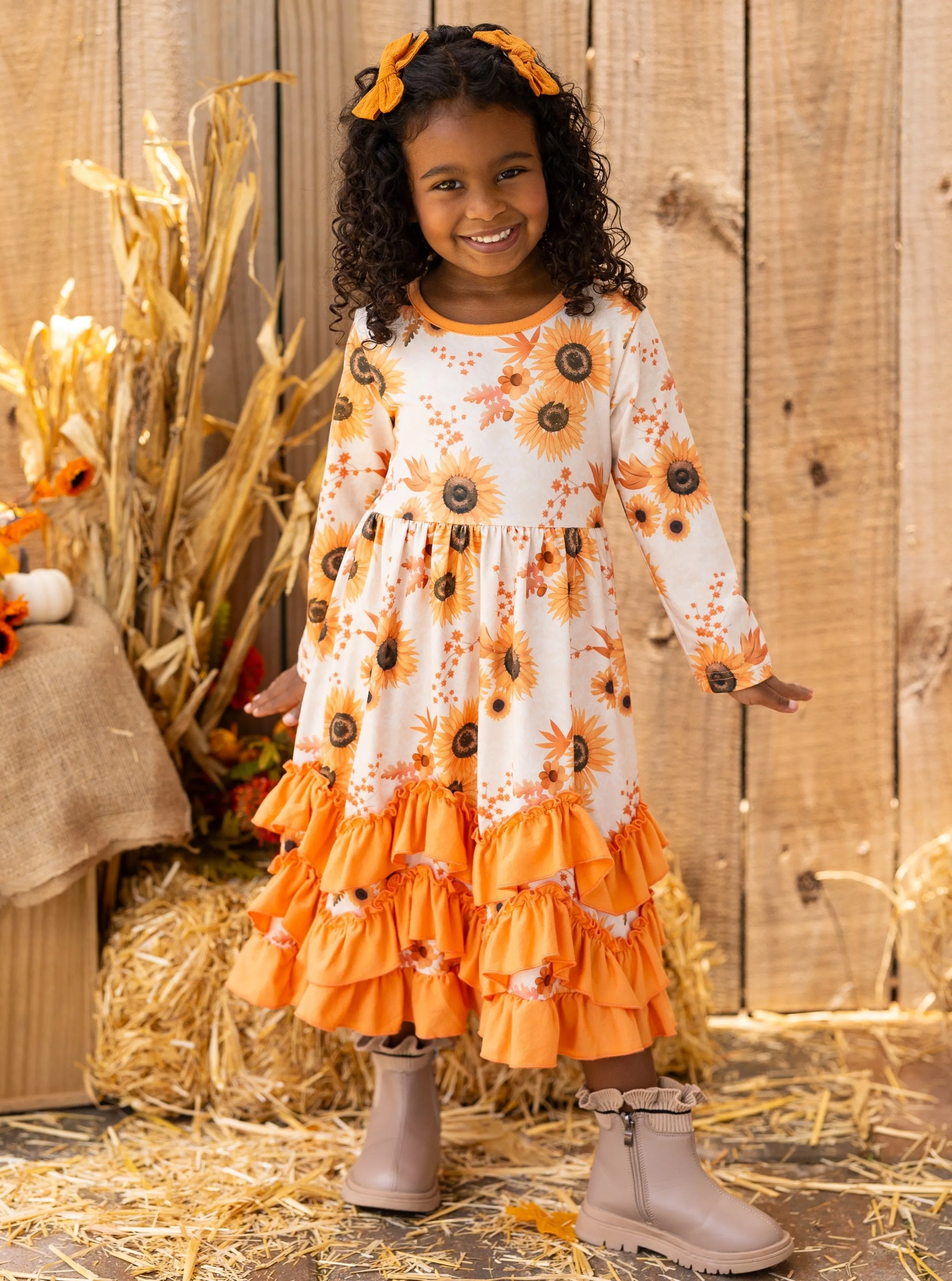 You Autumn Know Floral Tiered Ruffle Dress