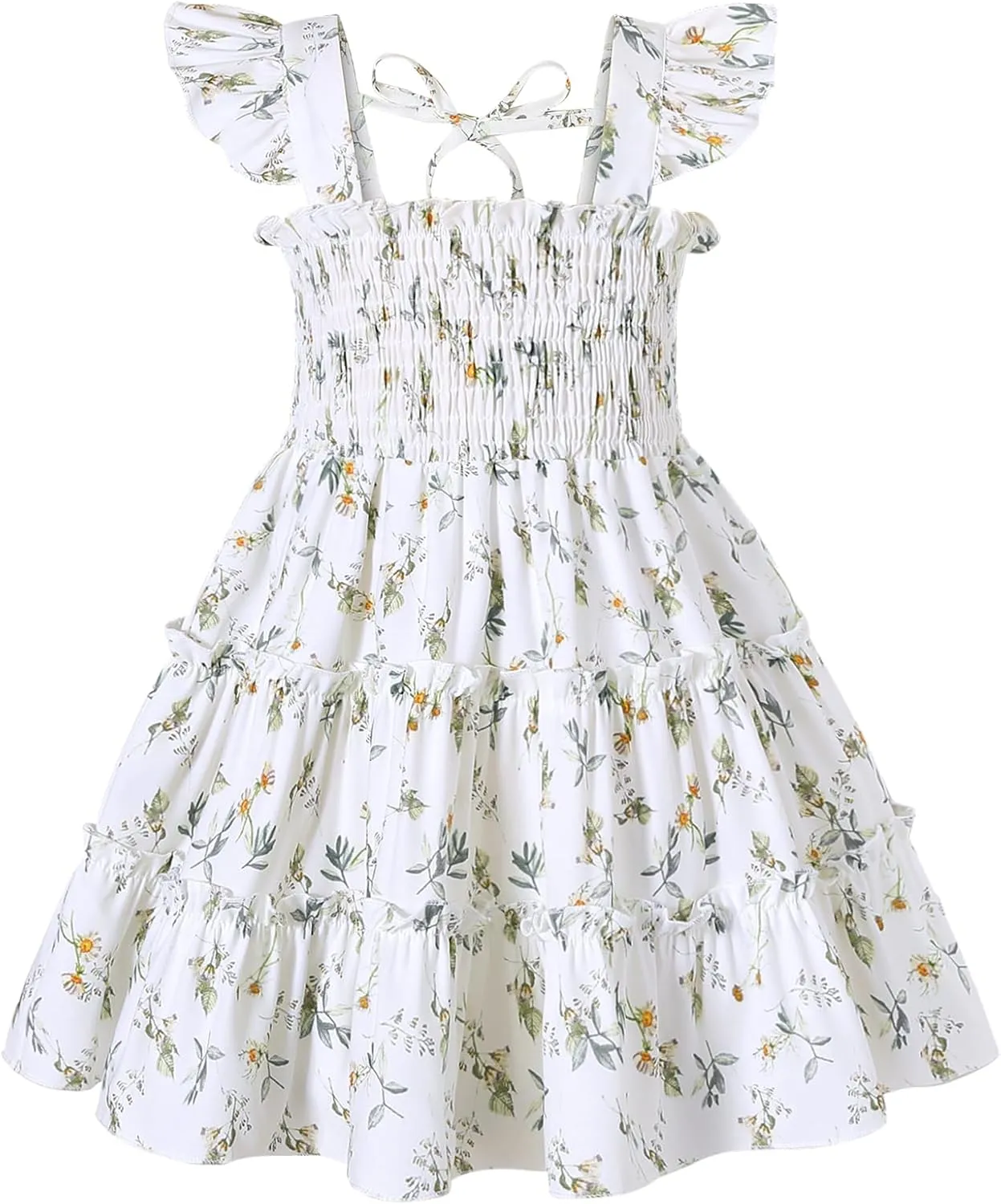 YOUNGER TREE Toddler Girl Dress Kids Sleeveless Ruffle Dresses for Girls Summer Outfits Beach Sundress