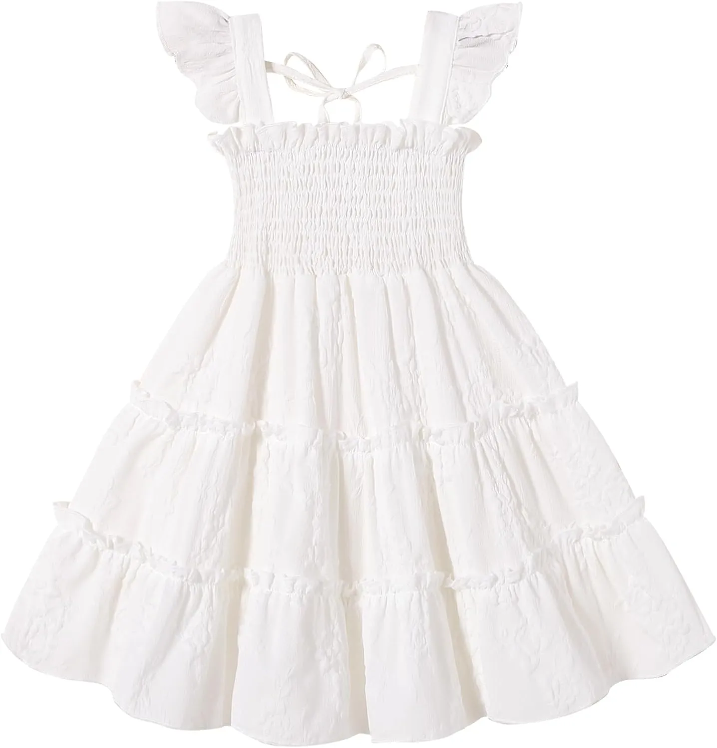 YOUNGER TREE Toddler Girl Dress Kids Sleeveless Ruffle Dresses for Girls Summer Outfits Beach Sundress