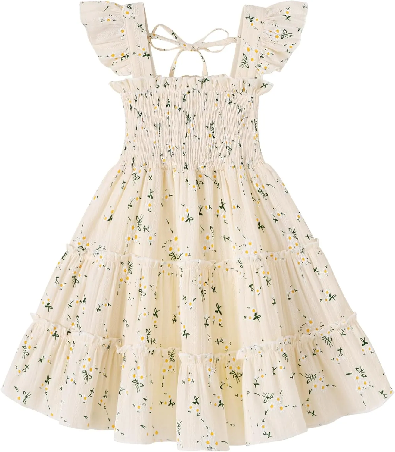 YOUNGER TREE Toddler Girl Dress Kids Sleeveless Ruffle Dresses for Girls Summer Outfits Beach Sundress