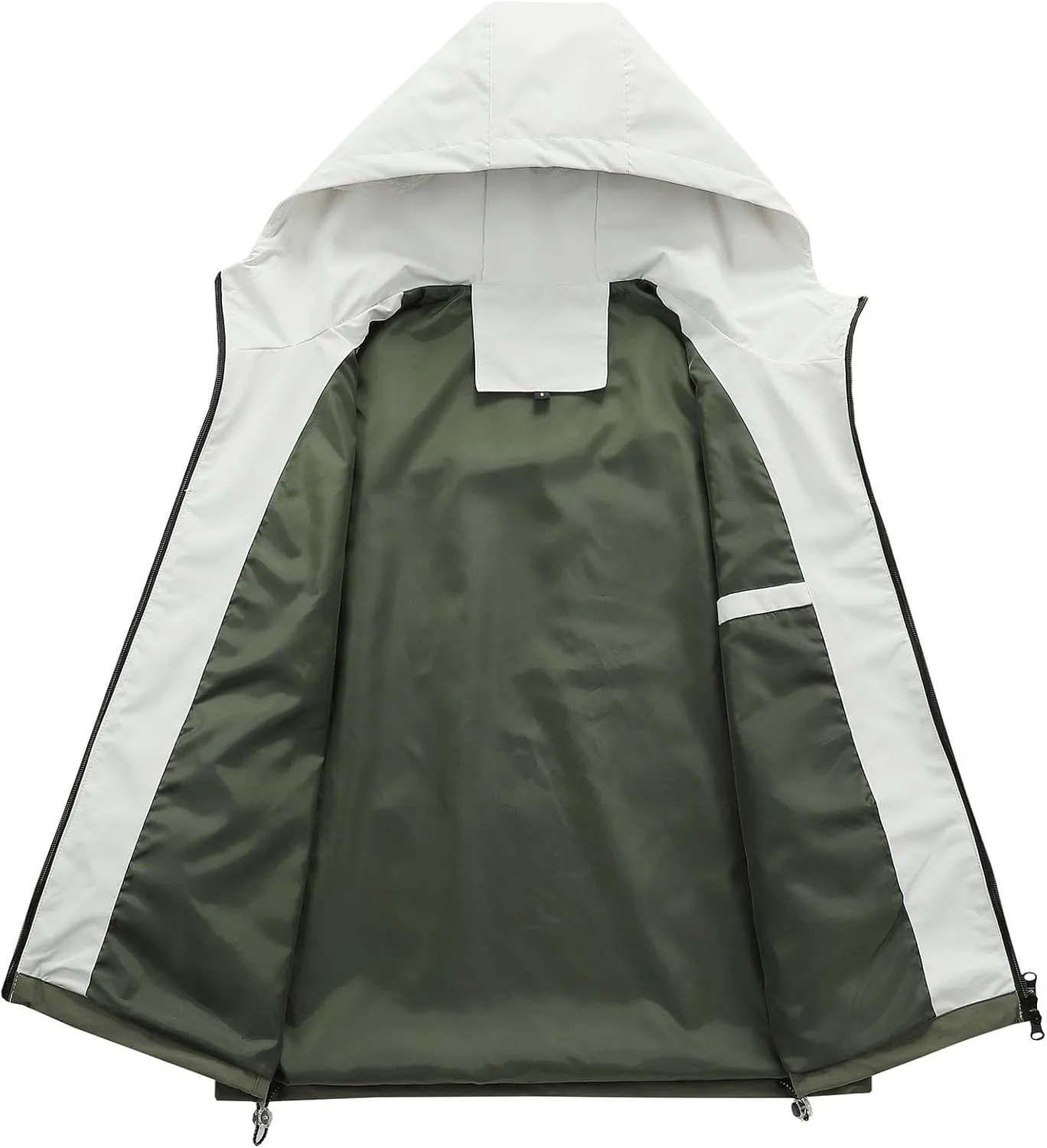 Zeiyignr Men's Outdoor Sports Hooded Windproof Jacket Waterproof Rain Coat Lightweight Hoodies Windbreaker Running Coats