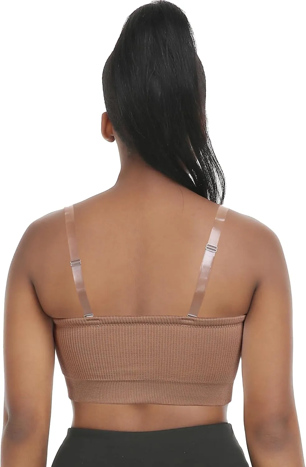 Zimcti Strapless Bras for Women Comfortable Non-Slip Silicone Bandeau Bra Seamless Tube to Bralette